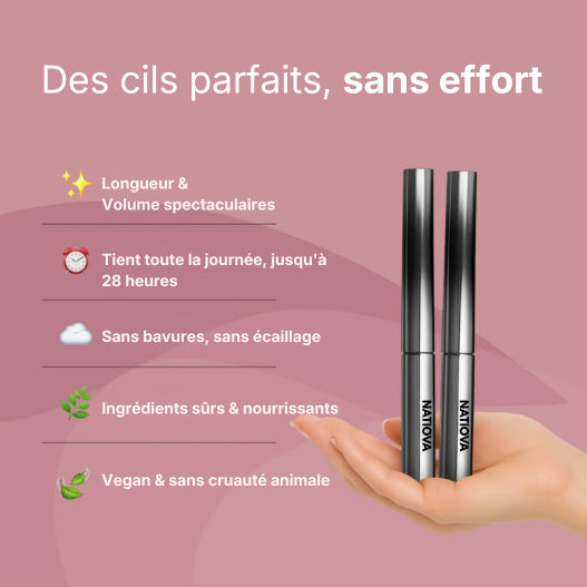 Mascara Natiova à baguette métallique