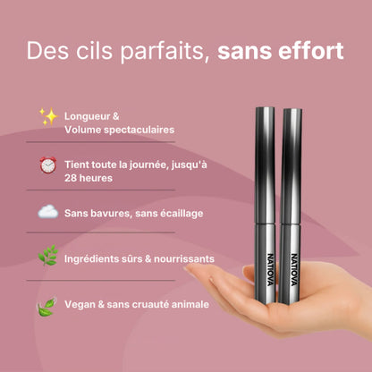 Mascara Natiova à baguette métallique